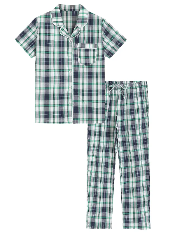 Men's Matching Pjs for Couples Button Down Pajama Sets