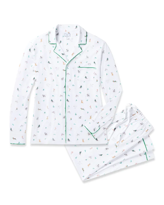 Men's Pima Pajama Set in Jingle Paws