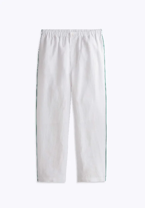 Milton Pajama Pant in White Linen