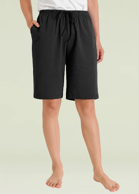 Women's Cotton Pajama Shorts Soft Bermuda Sleep Shorts