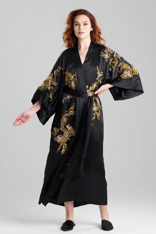 Couture Ottoman Embroidered Silk Robe