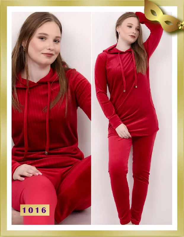 Printed Velvet Pajamas 1016