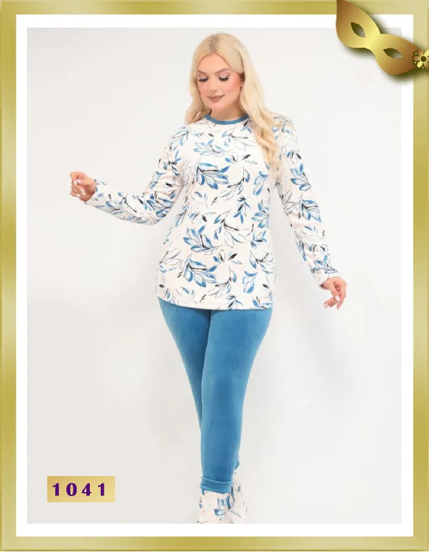 Printed Velvet Pajamas 1041