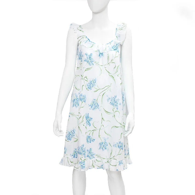 Samba Nightgown - Tulipe Perroquet Blue