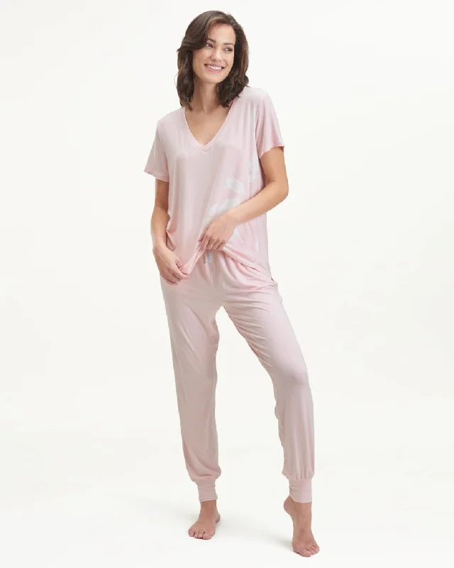 Stay Home V-Neck Jogger Set