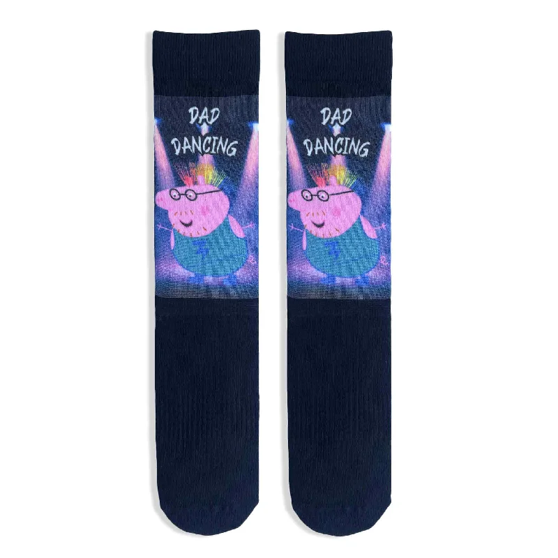 Daddy Pig ' Dad Dancing' Adult Printed Socks