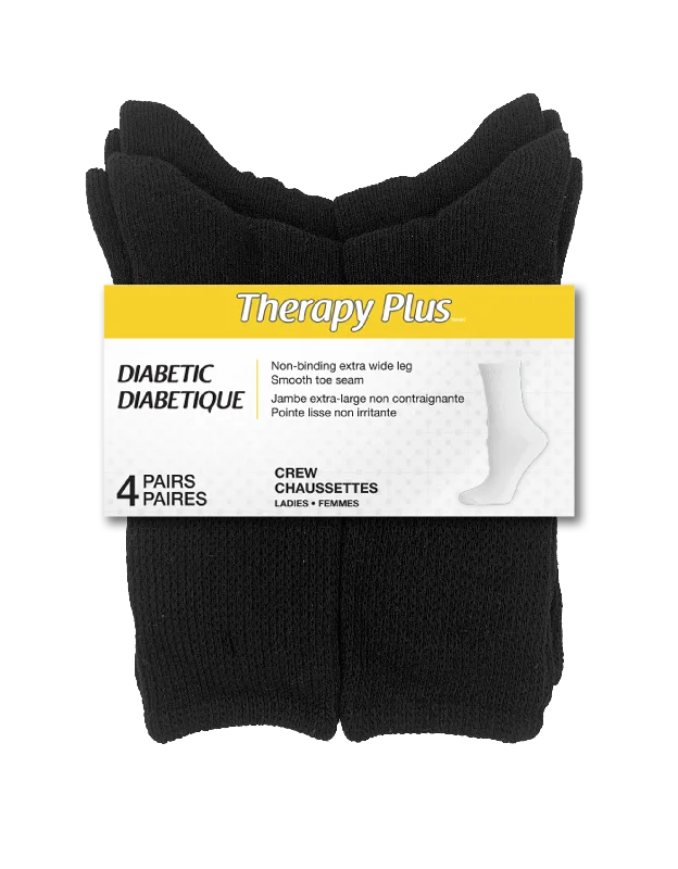 Therapy Plus™ Diabetic Women's Non-Binding Crew - 4 Pairs