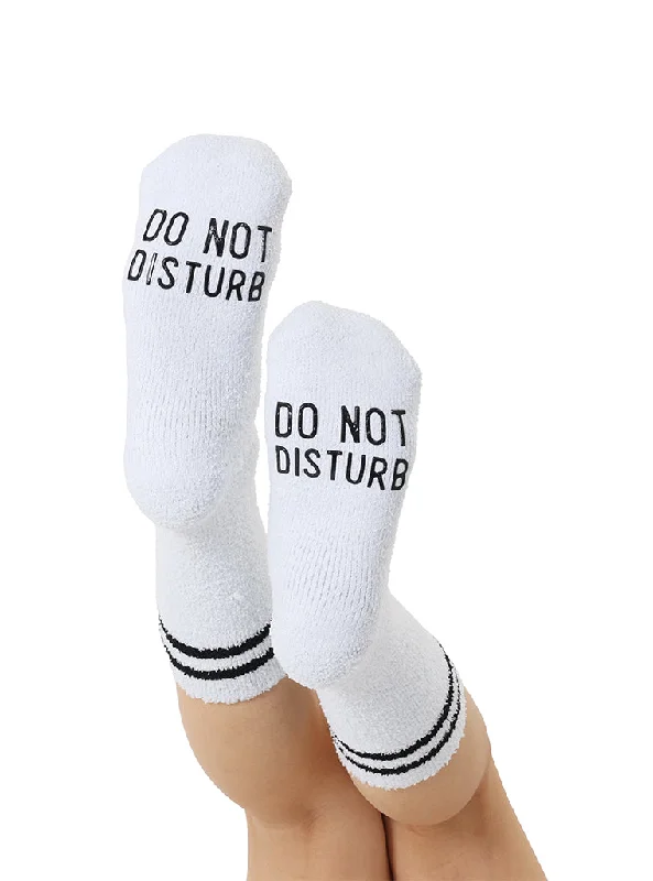 Do Not Disturb Fuzzy Crew Socks