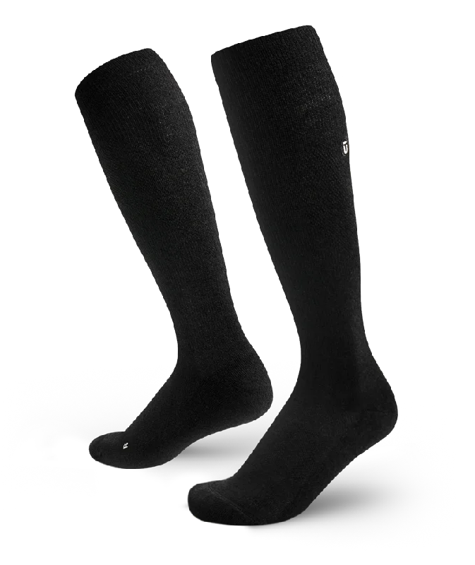 Everyday Merino Knee High Compression Socks Black