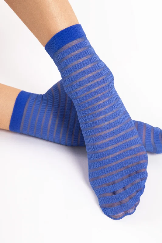 Izzy Striped Socks 20 Denier