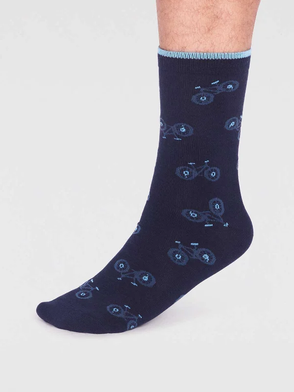 Marquis Bamboo Bike Sock  - Navy