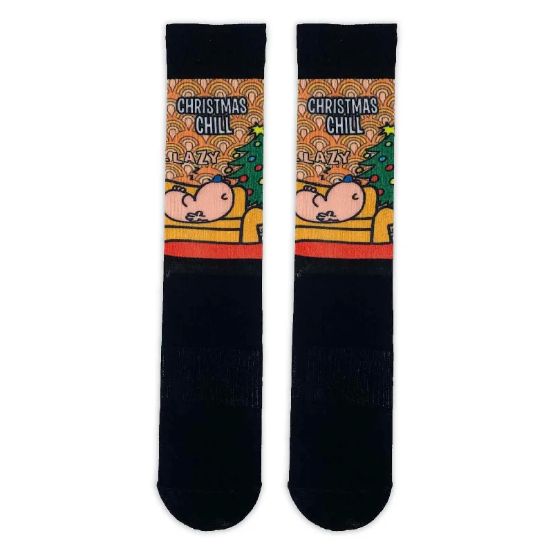 Mr Lazy "Christmas Chill" Mr Men Adult Printed Socks