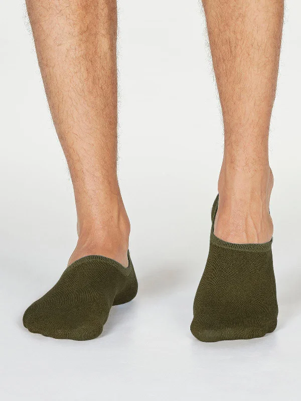 No Show Socks - Khaki Green