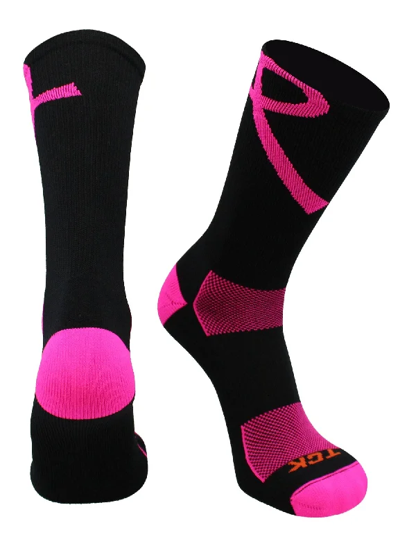 Pink Ribbon Awareness Socks Crew Length