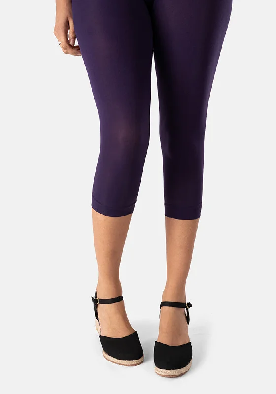 Premium 50 Denier Capri Tights Purple