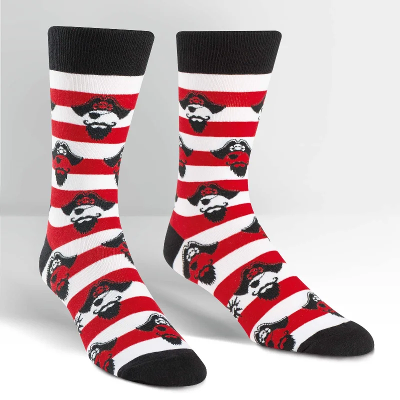 Sock It To Me Men's Crew Socks - Argh Ye Stripey