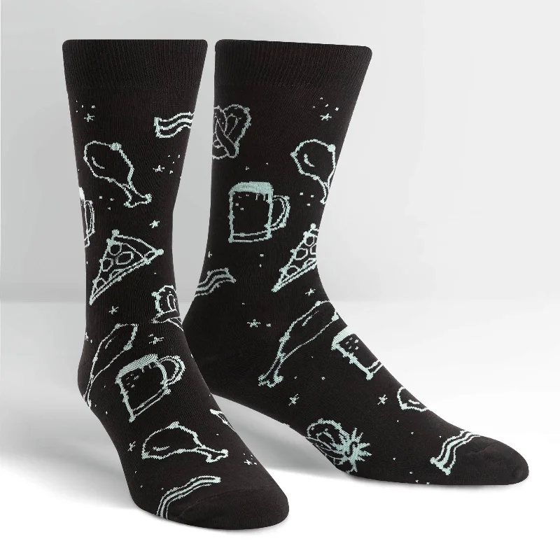 Sock It To Me Men's Crew Socks - Pizza Pie in the Sky