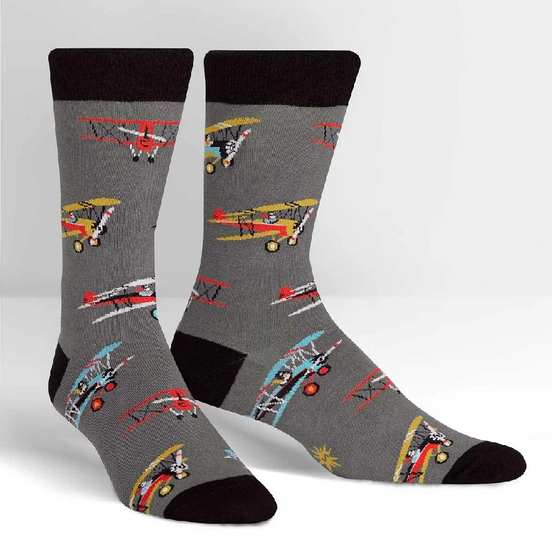 Sock It To Me Men's Crew Socks - Sky Captain